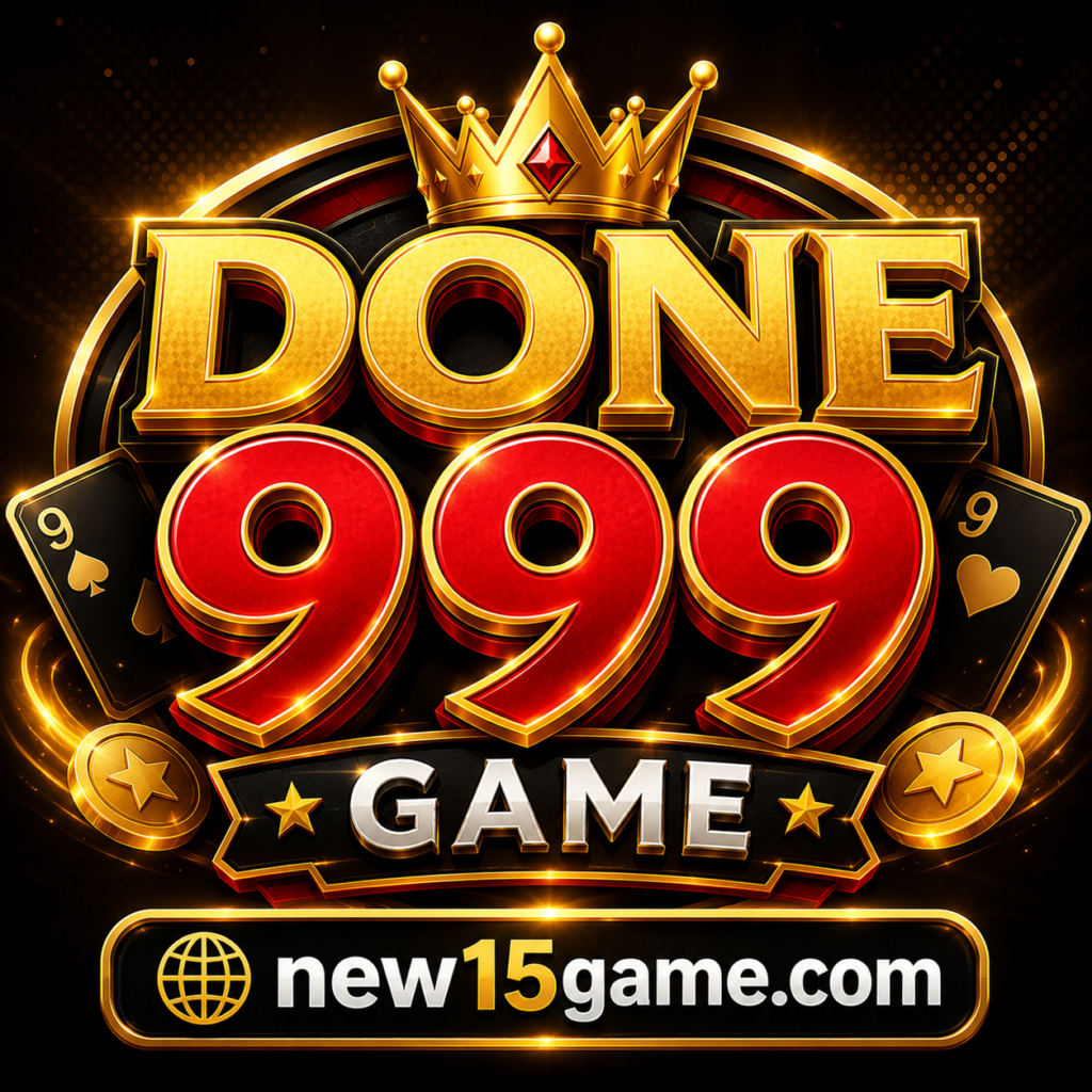 DONE999 online gaming app logo with luxurious casino branding for Pakistani players