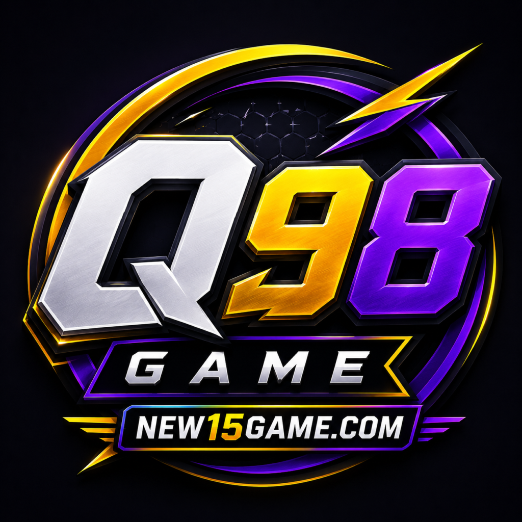 Q98 Game official logo with modern gaming design for Pakistani Android users