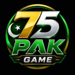 Pak75 Game official logo for Pakistan mobile gaming app, online earning platform, and smartphone entertainment brand