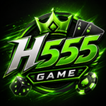 H555 Game official logo design for Pakistani users with modern mobile gaming style, premium branding, and Android APK identity